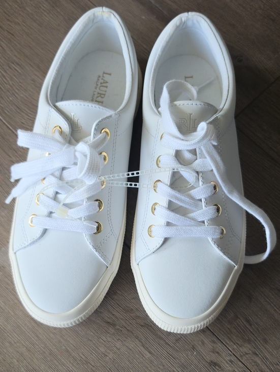 Lauren Ralph Lauren Shoes - Lauren Ralph Lauren White Leather Sneakers